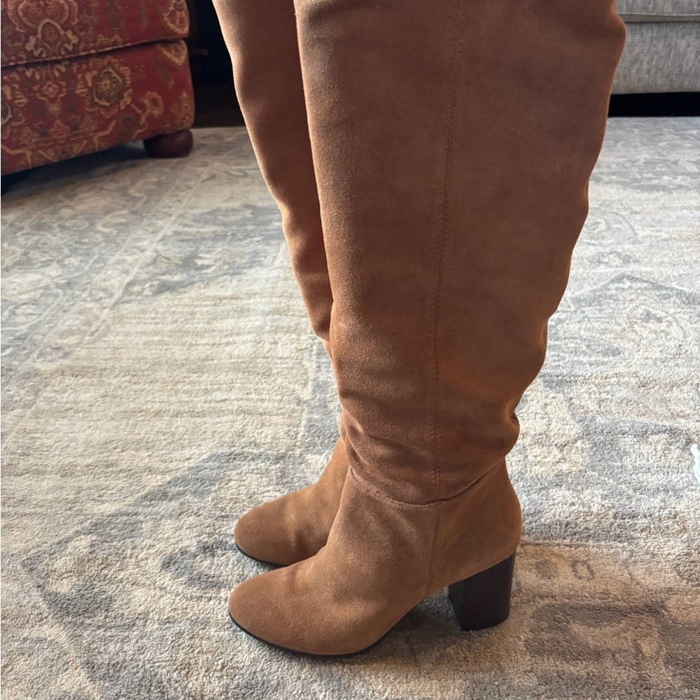 Sam Edelman Over the Knee Tan Boots